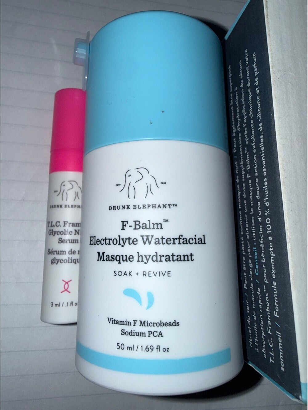 Drunk Elephant F-Balm Electrolyte Waterfacial Overnight Mask-50ml ($52 MSRP)